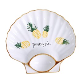 iplusmile 1pc Elegant Shell Dinner Plate Dumpling Saucers Sauce Dish Seasoning Bowl Flavor Bowl Household Saucer Plate