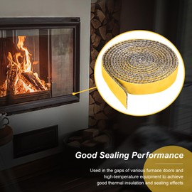 Xpieoyrm Fireplace Sealing Tape (2 mm x 15 mm x 2 m)