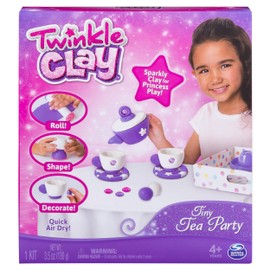 Kinetic Sand 6038031 Twinkle Clay Tiny Tea Set
