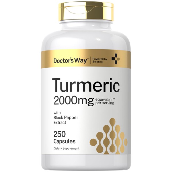 Doctor's Way Turmeric Curcumin Supplement 2000mg | 250 Capsules |