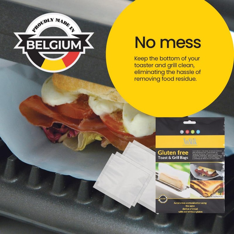4pc Nostik Reusable 17.5/25cm Gluten-Free Grill & Toast Bag Set