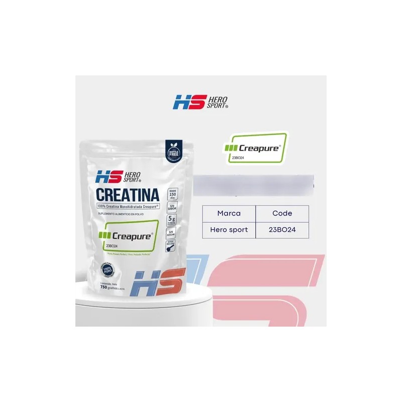 Hero Sport Creatina Monohidratada Creapure 750g. 100 Pura