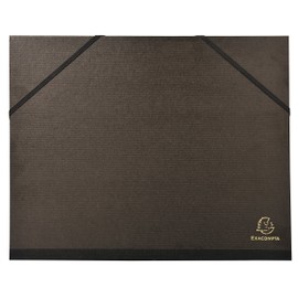 Exacompta 3-Fold Portfolio Folder A4 Elasticated Black