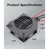 Compact PTC Fan Heater: 12V 50W Portable Ceramic Air Heater