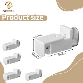 Dalababa Pack of 8 Pleated Blind Clamp Brackets, Pleated Clamp Mount Fixing, No Drilling Pleated Replacement Parts Set for Tensioned Pleated Window