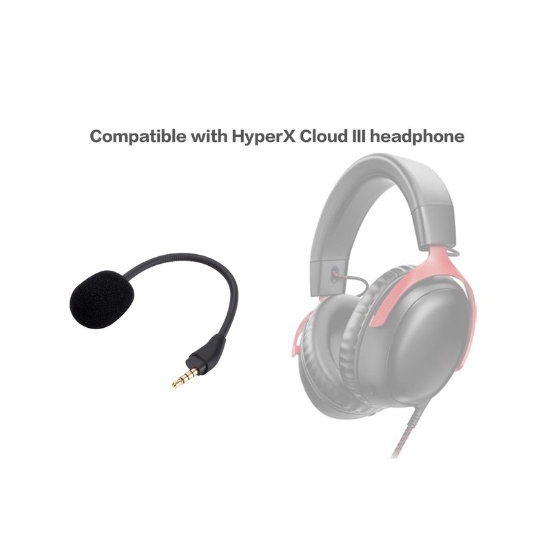 Replacement Game Mic for HyperX Cloud III 3 Gaming-Headset, 3.5mm