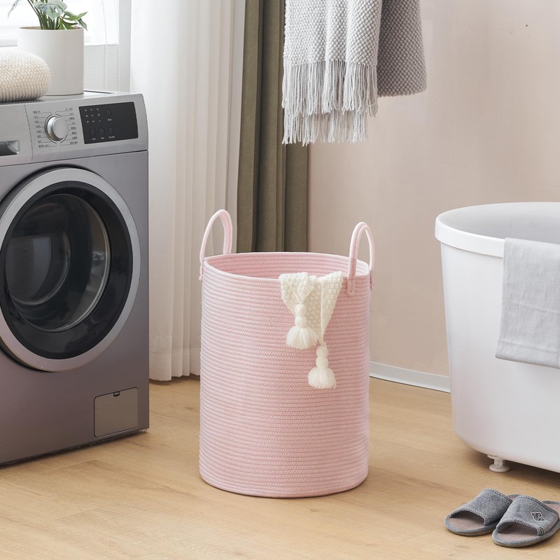 YOUDENOVA Laundry Hamper Basket, Woven 58L Tall Laundry Basket for