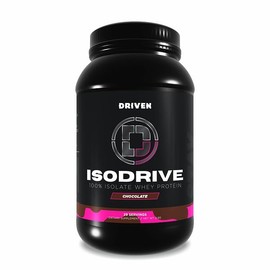 Driven Nutrition IsoDrive Whey Isolate Protein Powder 2lb (Chocolate) – 25g Protein, Enzyme Enhanced for Absorption, Ultra Clean