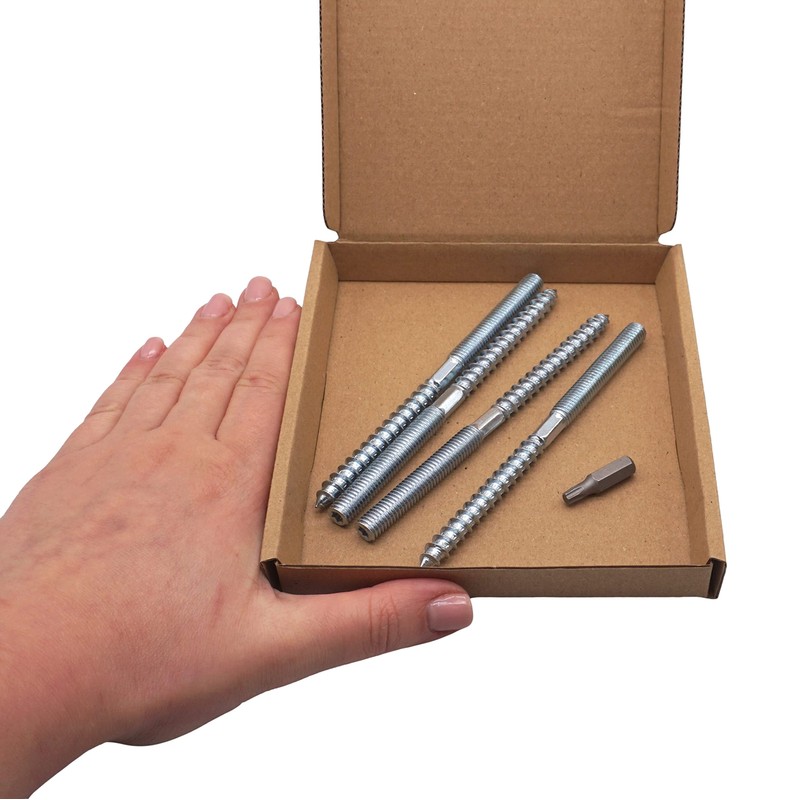 SKIR'CO (4 pcs) Hanger Bolts M8 x 120 mm, Double