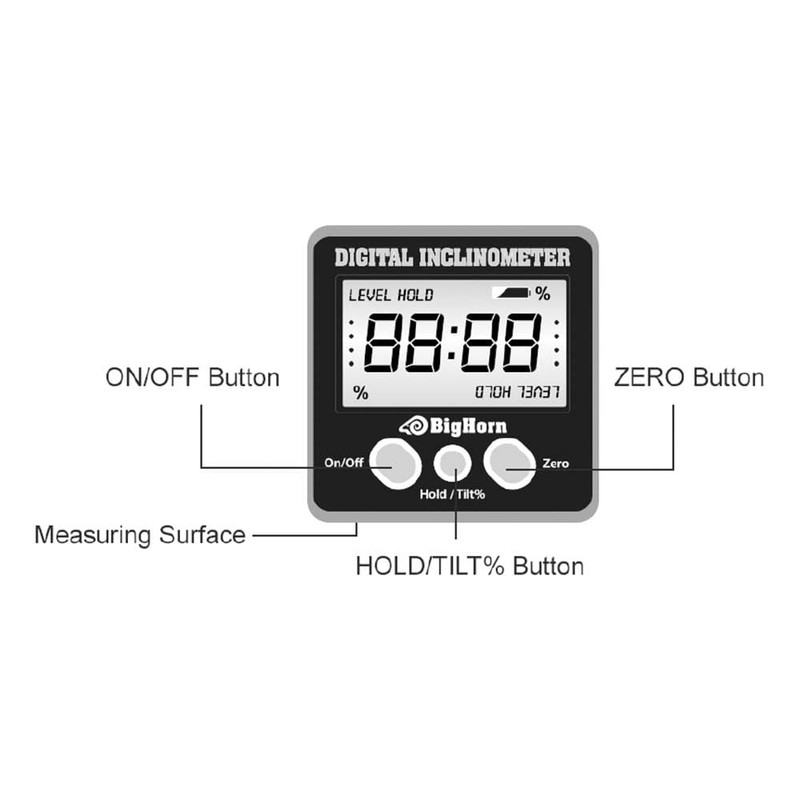 Digital Inclinometer – Heavy-Duty Magnetic Angle Gauge