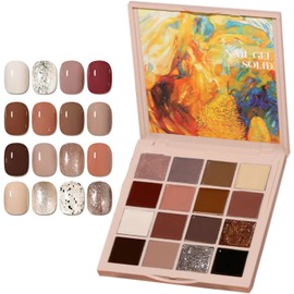 Littryee esmaltes uñas en Gel, 16 Colores Neutral NuGel sólido Esmalte en Gel Glitter Pudding Gel, 2022 New Crme Manicure Palette Soak Off Art Kit