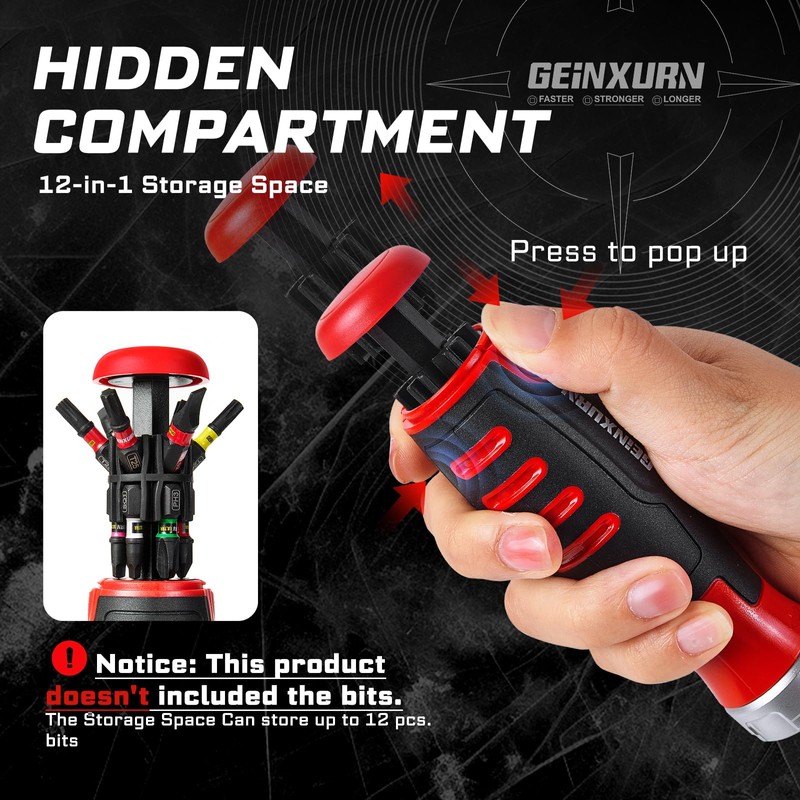 Geinxurn 42Pcs Tools Set Packaged with Heavy-duty Tool Box, Include