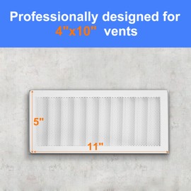 Extra Strong Magnetic Floor Vent Covers, Upgrade Air Vent Screen Cover for 4"x10" Vent Duct Opening, AC Vent Mesh Register Screen Cover for Home Floor Wall Ceiling Catch Debris Hair Insect