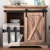 WINSOON 3.5FT Super Mini Sliding Barn Door Cabinet Hardware Kit