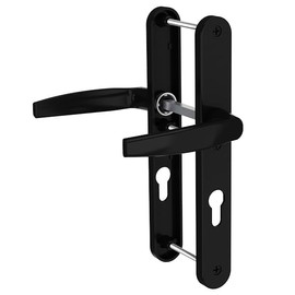 Bricard 1 Pair Door Handles 7E8081 Osmosis 2 Keys i-Black Matt for Front Door (for European Cylinders)