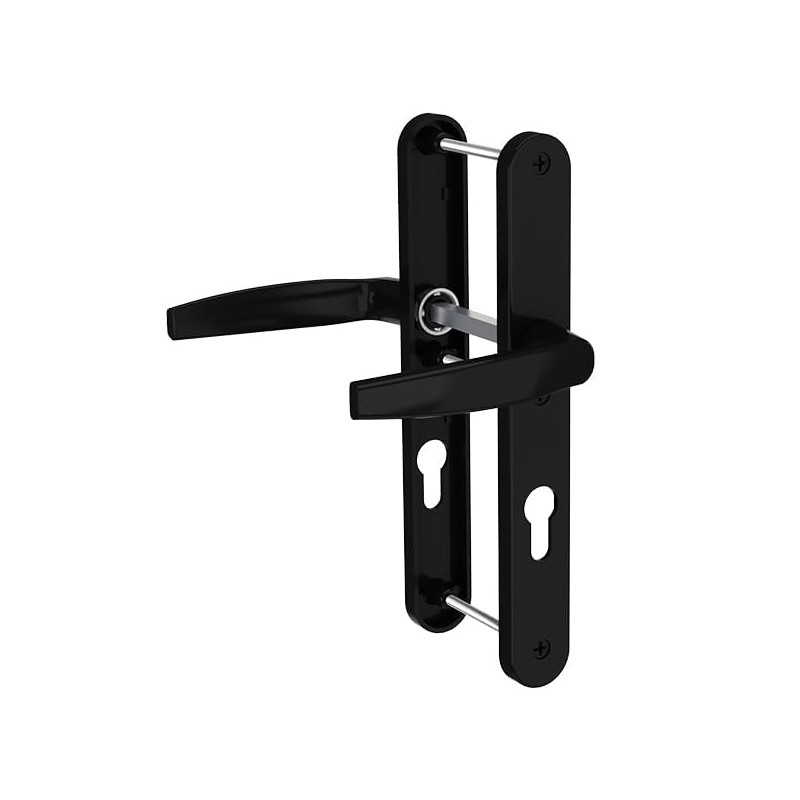 Bricard 1 Pair Door Handles 7E8081 Osmosis 2 Keys i-Black
