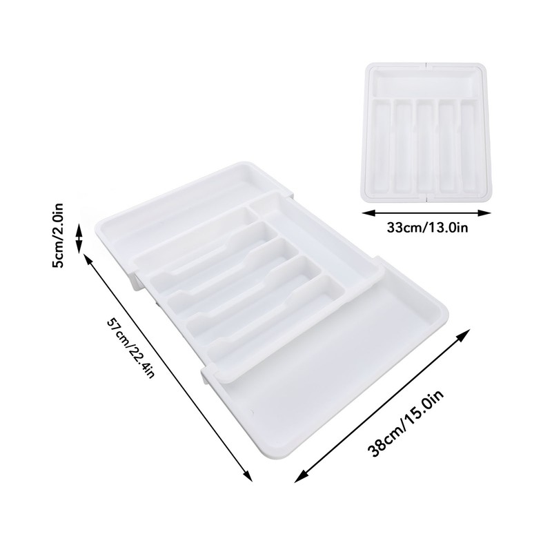 Expandable Utensil Tray Multi Compartments Space Saving Expandable Kitchen Drawer