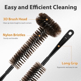 Garbage Disposal Brush, Universal Cleaning Cleaner Brush with Extra Long Handle Ullnosoo Eliminates Residue and Odor 15inch