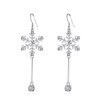 Sterling Silver Snowflake Earrings for Women Teens, Winter Dangle Earrings