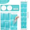 GOMAJI Over the Door Hanging Shoe Organizer, 12 Pockets, Turquoise