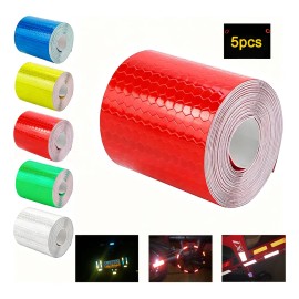 5pzs Sticker Reflejante Protector Auto Moto Bici 5cm*3m