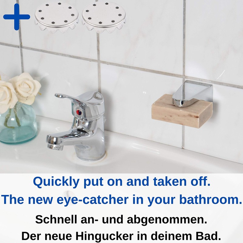 Magnetic Soap Holder, 1 Set, Includes 2 x Soap Plates,