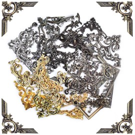 96 Pcs Vintage Corner Aesthetic Stickers Decorative Cover Book Scrapbooking Corner Stickers for DIY Craft Bullet Junk Journal Planners Wall Art Collage Picture Frames Aesthetic Room Decor