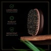 lampox Boar Bristle Beard Brush Oval Medium to Thick Beard