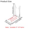 TERDEWE 10 Pack Acrylic Book Stand for Display Adjustable Clear