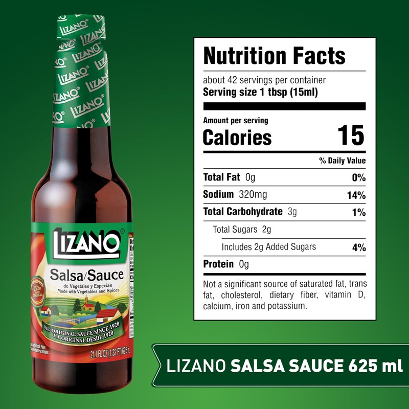 Lizano Salsa Sauce With Vegetables and Spices, 21.13oz (Pack of