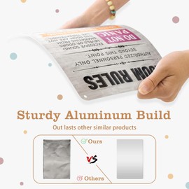 Funny Room Rules Sign for Teen Girls, Teen Girl Room Decor Aesthetic Signs, Cute Preppy Bedroom Door Decor, Cool Stuff for Teen Girls, 11.8 x 7.9 inches Metal Aluminum Rules Signs