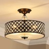 Saint Mossi Semi Flush Mount Ceiling Chandelier, Modern K9 Crystal