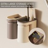 Toothbrush Holder Wall Mounted with Cup,2-in-1 Toothbrush Holders & Cups
