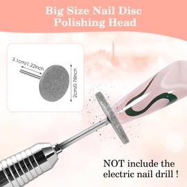 JIEYAO Pack of 2 Disc Nail Grinder Bits, Professional Nail Cutter Bit Electric Foot File Hard Sanding Disc Pedicure for Nail Studio Foot Care Remover Remove Gel Acrylic Cuticles