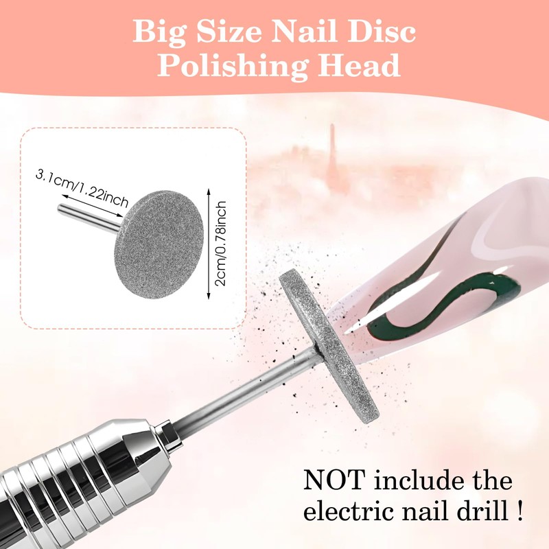 JIEYAO Pack of 2 Disc Nail Grinder Bits, Professional Nail
