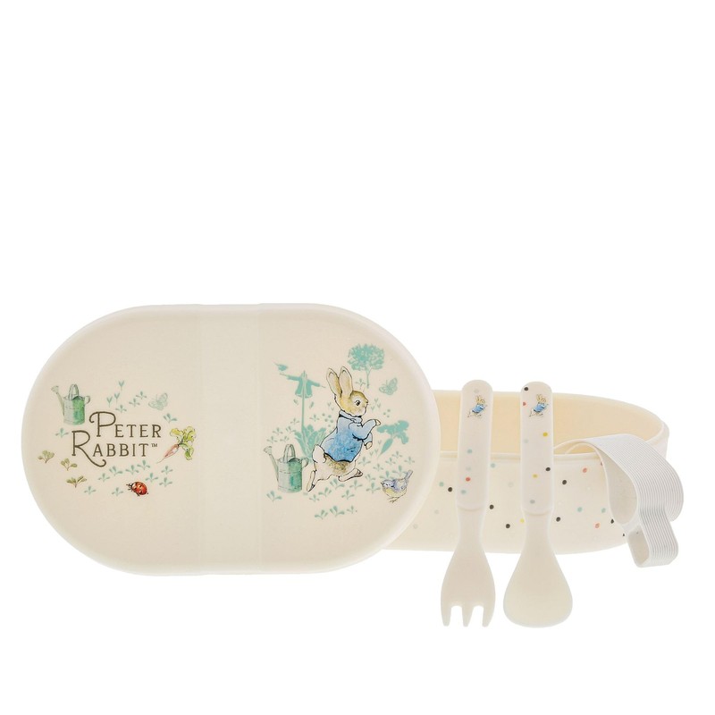 Beatrix Potter Peter Rab Snack Box Cutlery Picnic and Outdoor
