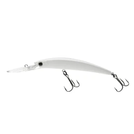 Yo-Zuri Crystal Minnow Deep Diver Walleye, Floating, 3-1/2 Inch, 90mm, White