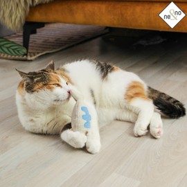 ne&no® Cat Toys with Baldrian Refillable – 100% Natural – Set of 3 Toy Animals with 9 Catnip Bags (1.5 g each) – Cat Valerian Cushion