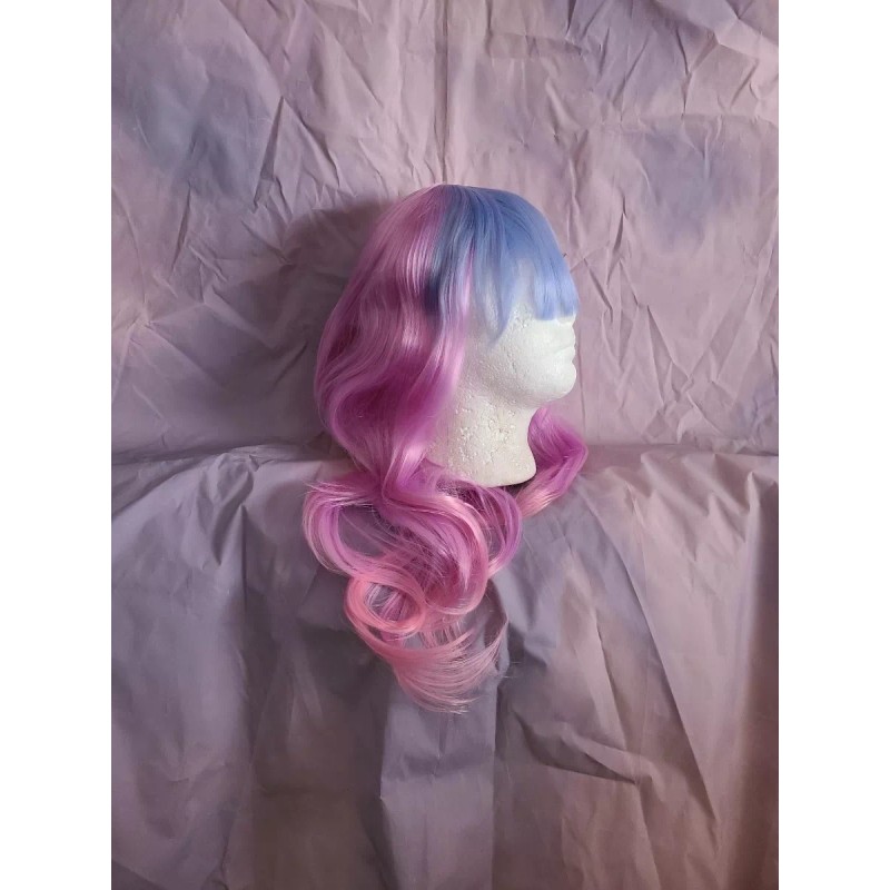 China Peluca Morado Rosa Claro Pastel 70cm Cosplay Anime Disfraz