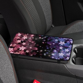 Hobbspring 1 Piece Car Centre Console Cover 32 x 19 cm Cherry Blossom Motif Universal Car Armrest Cushion Floral Car Armrest Cover Protection Waterproof Car Armrest Cushion Cover for Truck