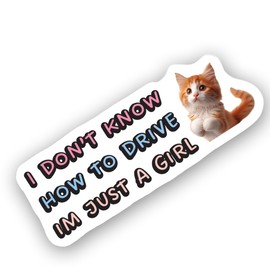Im Just A Girl Sticker Cat Sticker for Car Versatile Car Stickers and Decals Durable Car Sticker Set Durable Automotive Exterior Accessories Ideal for All Vehicles 2
