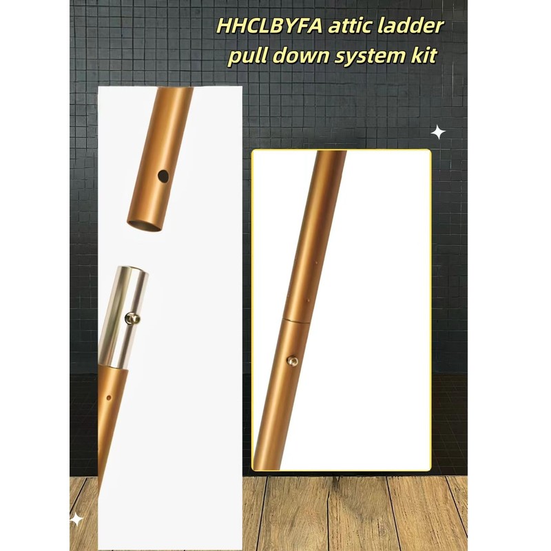 HHCLBYFA Attic Ladder Pull Down System Kit Attic Staircase Pull-Down