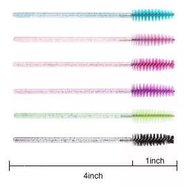 Unic 300 Cepillos Desechables Glitter Para Extensión De Pestañas