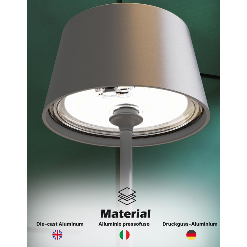 Palmina 842 LED Table Lamp, Dimmable, 4400 mAh LED Table