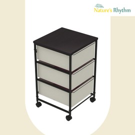 3-Tier Non-Woven Storage Rack, Adjustable Garage Shelving Metal Shelving Unit, Basement Pantry Closet Shelving Miscellaneous Rack for Laundry Bathroom Kitchen Closet (15.76 x 15.76 x 26.00inch, Black)