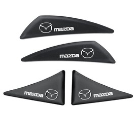 Car Door Guard, Door Corner Protector, Corner Guard Sticker, Car Door Protection, Car Scratch Protection, Dirt Prevention, Easy to Put on and Take Off, Set of 4 (Suitable for Mazda, Black)