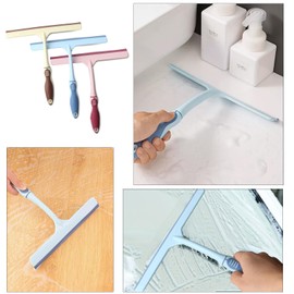 NIDEZON Jalador para Pisos 25 cm de Ancho, Escobilla de Goma para Limpieza, Escobilla De Goma de Limpieza Multiusos para Puertas de Ducha, BañO, Ventanas y Cristales de Coche(Beige + Rosa + Azul)