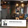 Mipcase Swimming Resistance Training Belt Black for Adults Portable Swim
