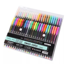 Neon Color Plumas Gel 48 Colores Metálicas Glitter Pastel