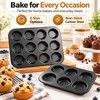 Square Muffin Pan for Home Baking – Nonstick Carbon Steel